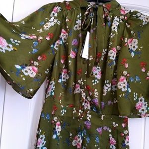 Silky Summer Dress with Flutter Sleeves